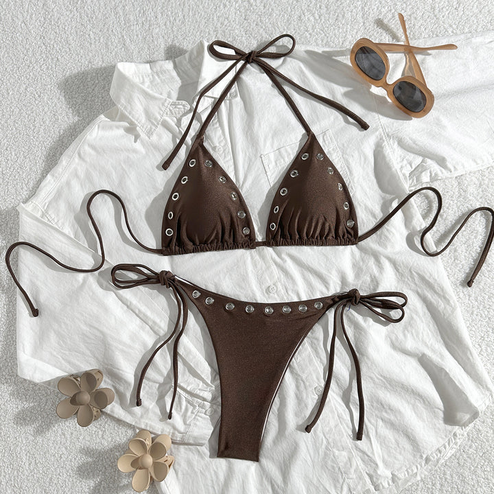 Women's String Bikini in brown