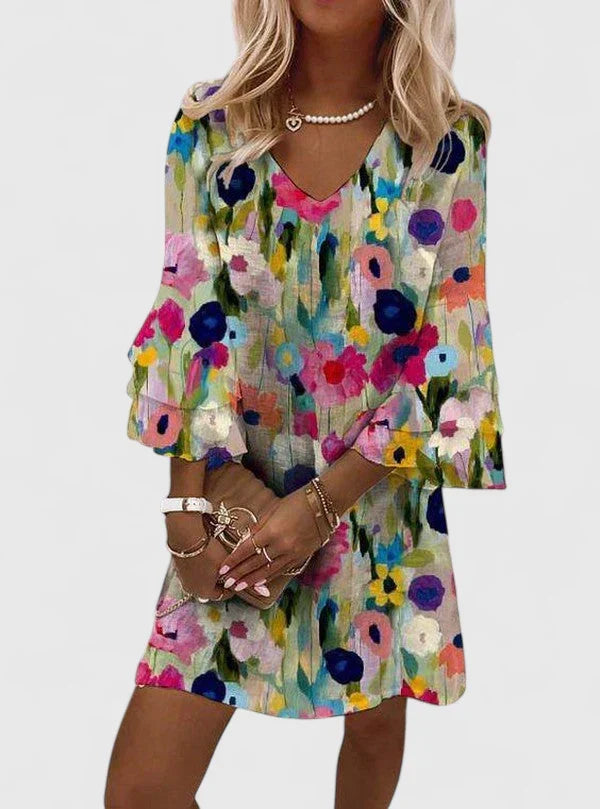 Women's Summer Mini Dress in multicolour