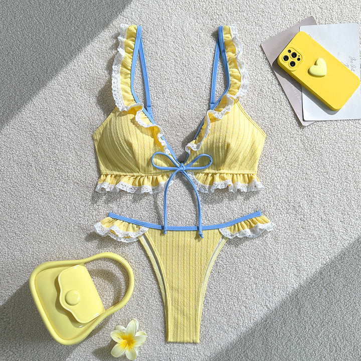 Women's Bralette Bikini in yellow