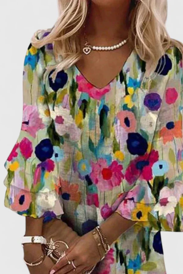 Women's Summer Mini Dress in multicolour