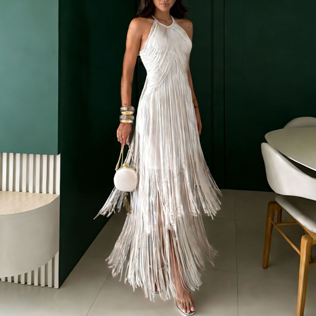 Women's Formal Maxi Dress in white