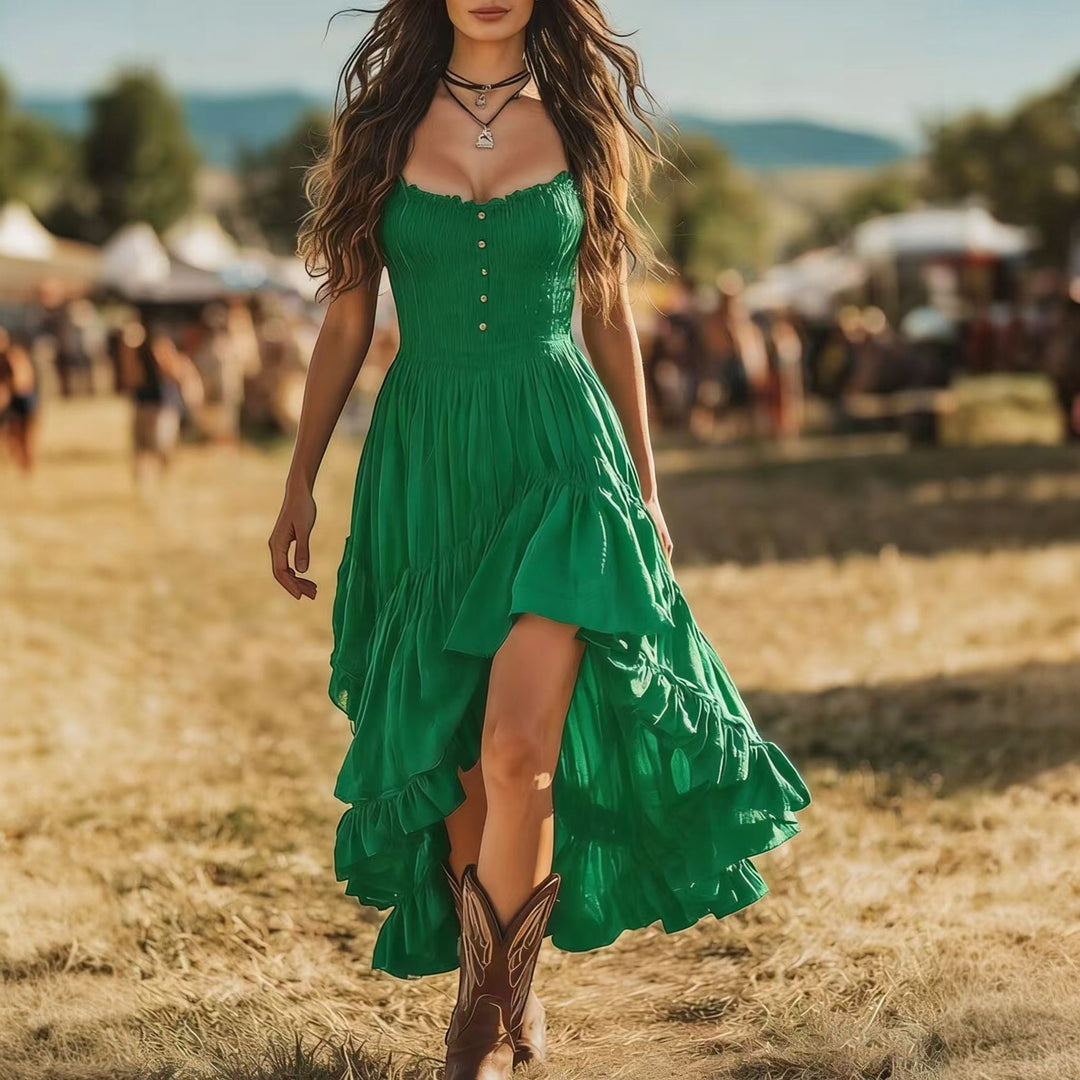 Women's Summer Maxi Dress in green