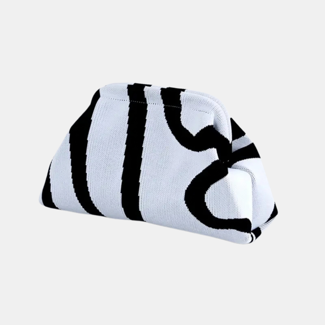 Women's Clutch Bag in white zebra