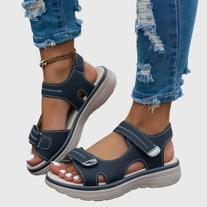 Women's Orthopedic Platform Sandals in blue