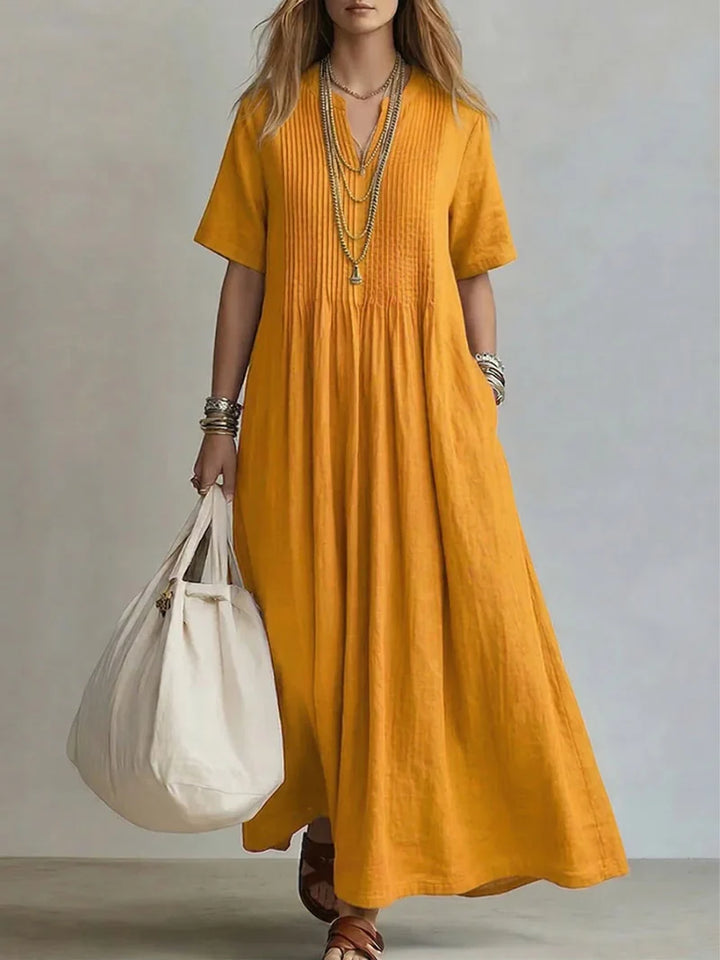 Women's Summer Maxi Dress in yellow