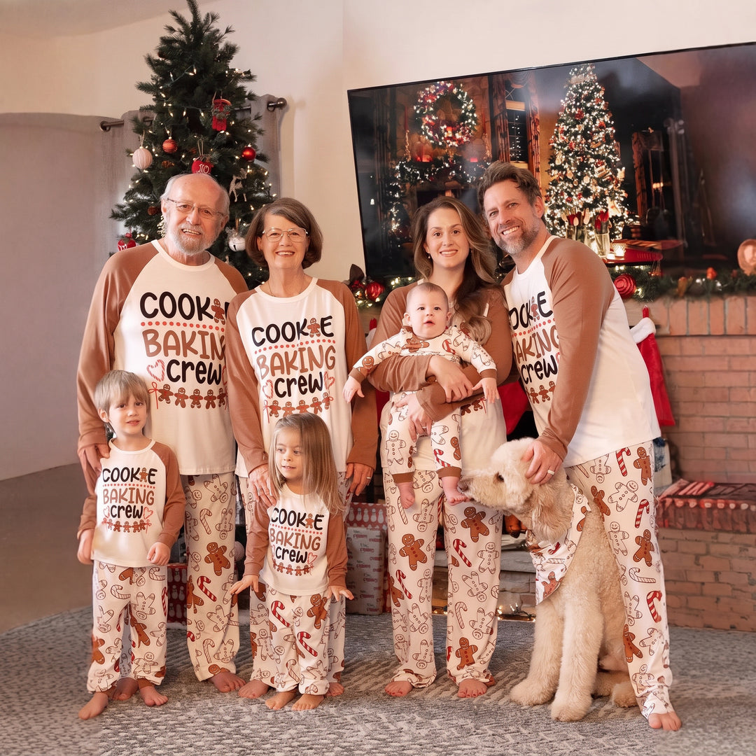 Family Matching Christmas PJs in white
