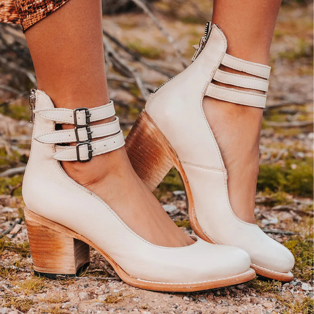 Women's Block Heels in white
