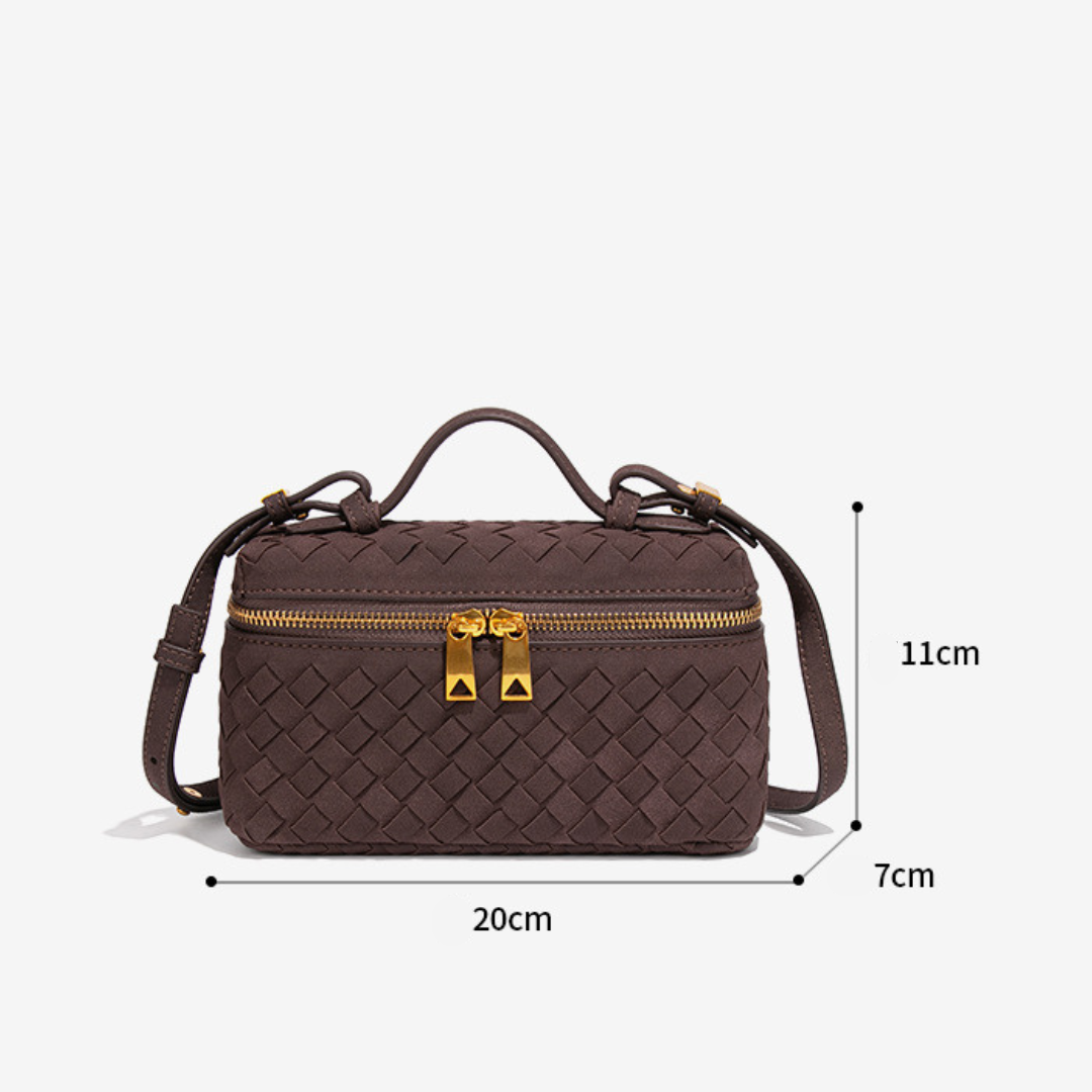 BRIGETTE™ – Vintage Matte Hand-Woven Box Bag