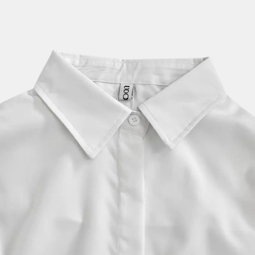 Women's Oversized Lapel Collar Long Sleeve Relaxed Blouse