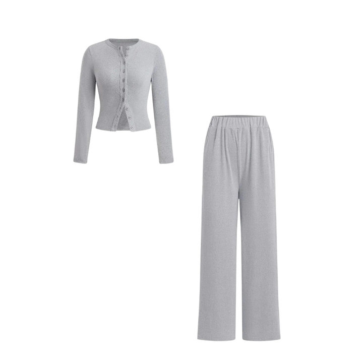 CASTIEL™ – Stylish Ribbed Two Piece Casual Set