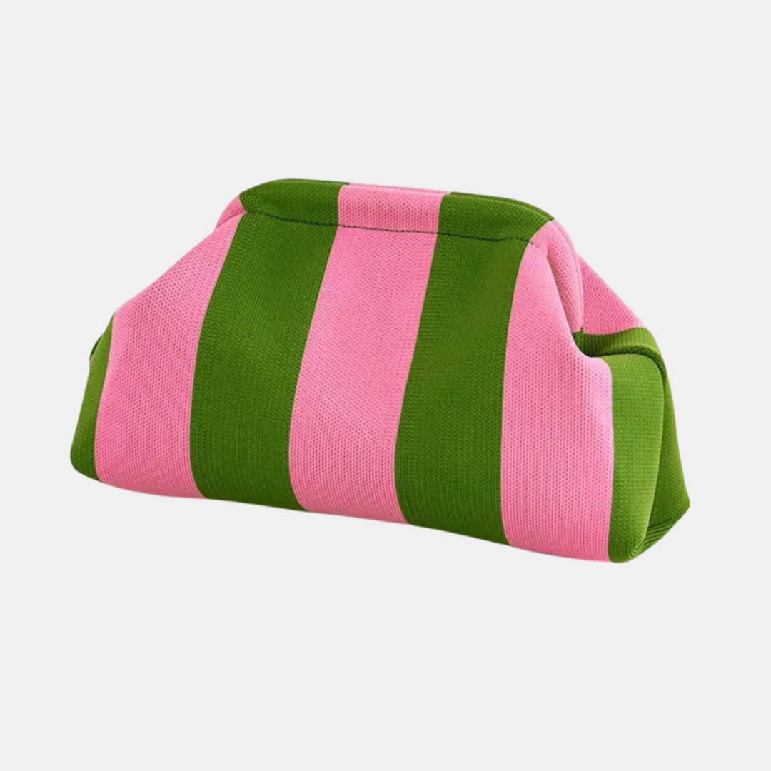 Women's Clutch Bag in baby pink and light green