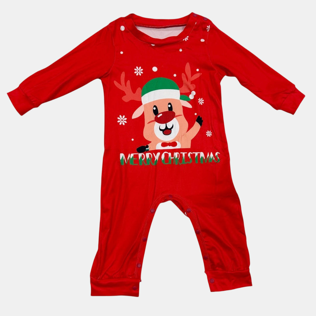 Family Matching Christmas PJs detail