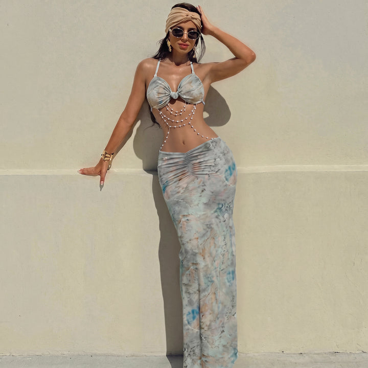 Women's Summer Maxi Dress in grey