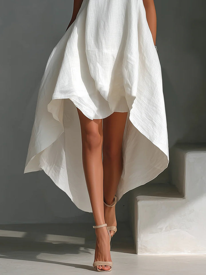 Women's Linen Dress in white