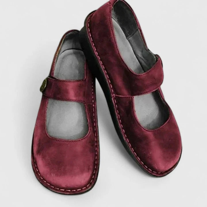 Women's Orthopedic Flats in red