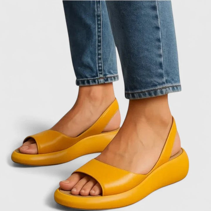 Women's Orthopedic Slip On Sandals in yellow