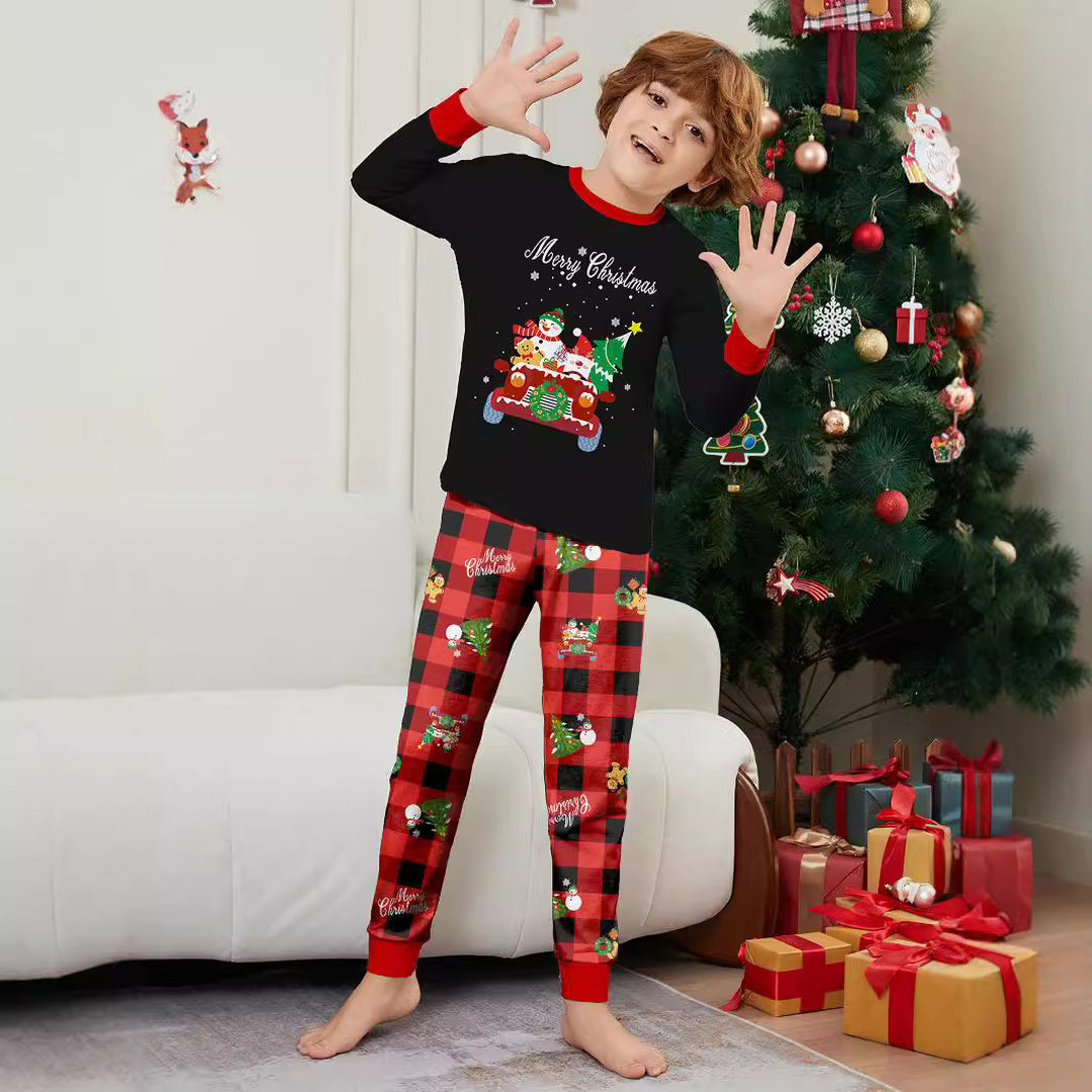 Family Matching Christmas PJs detail