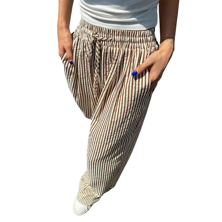 BELINDA™ – Classic Striped Print Summer Trousers