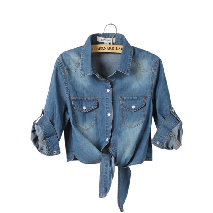 MARICEL™ – Sophisticated 3/4 Sleeve Crop Shirt
