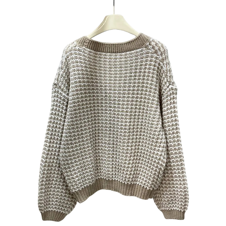 MADIE™ – Cozy Colorblock Button Cardigan Sweater