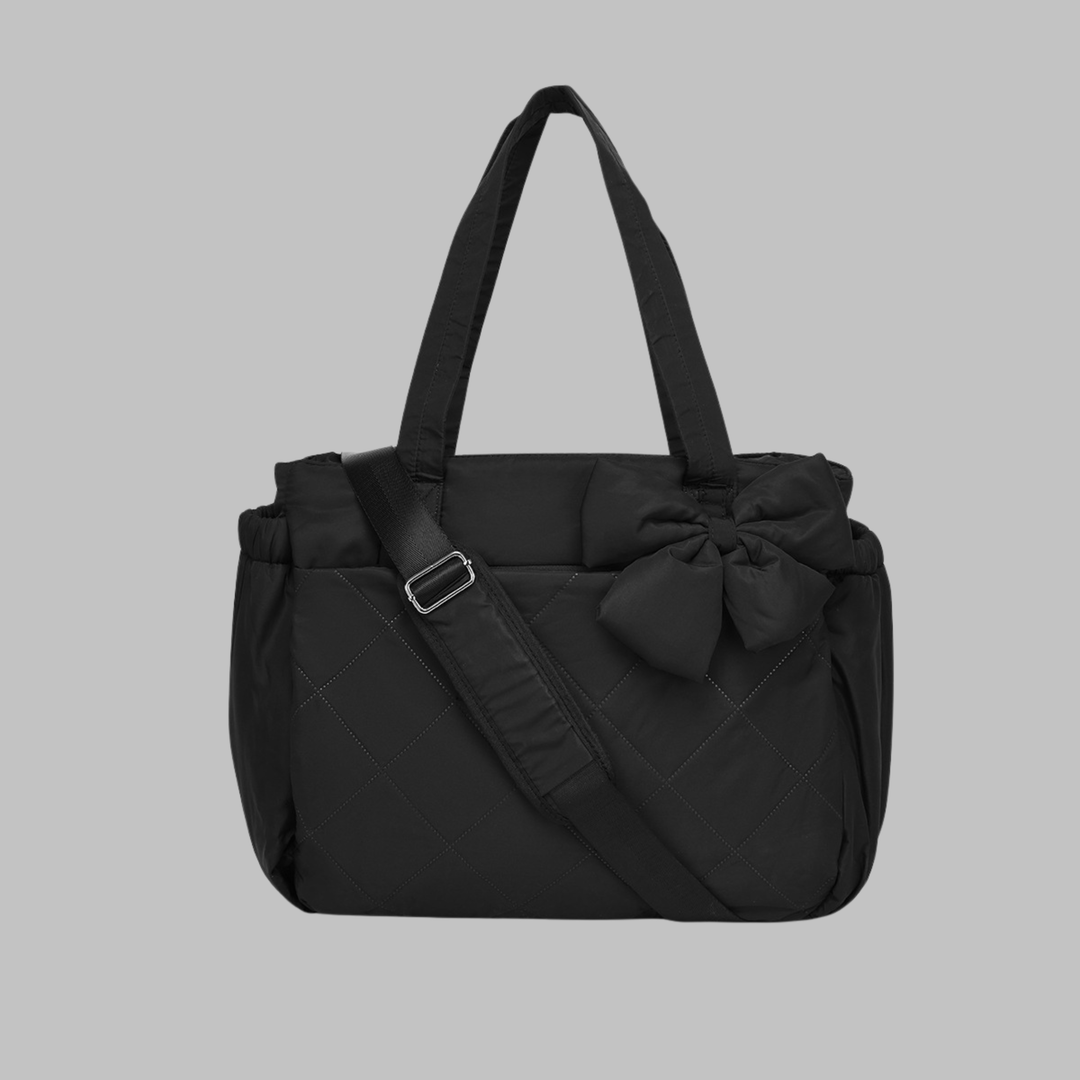Women's Tote Bag in quilted black
