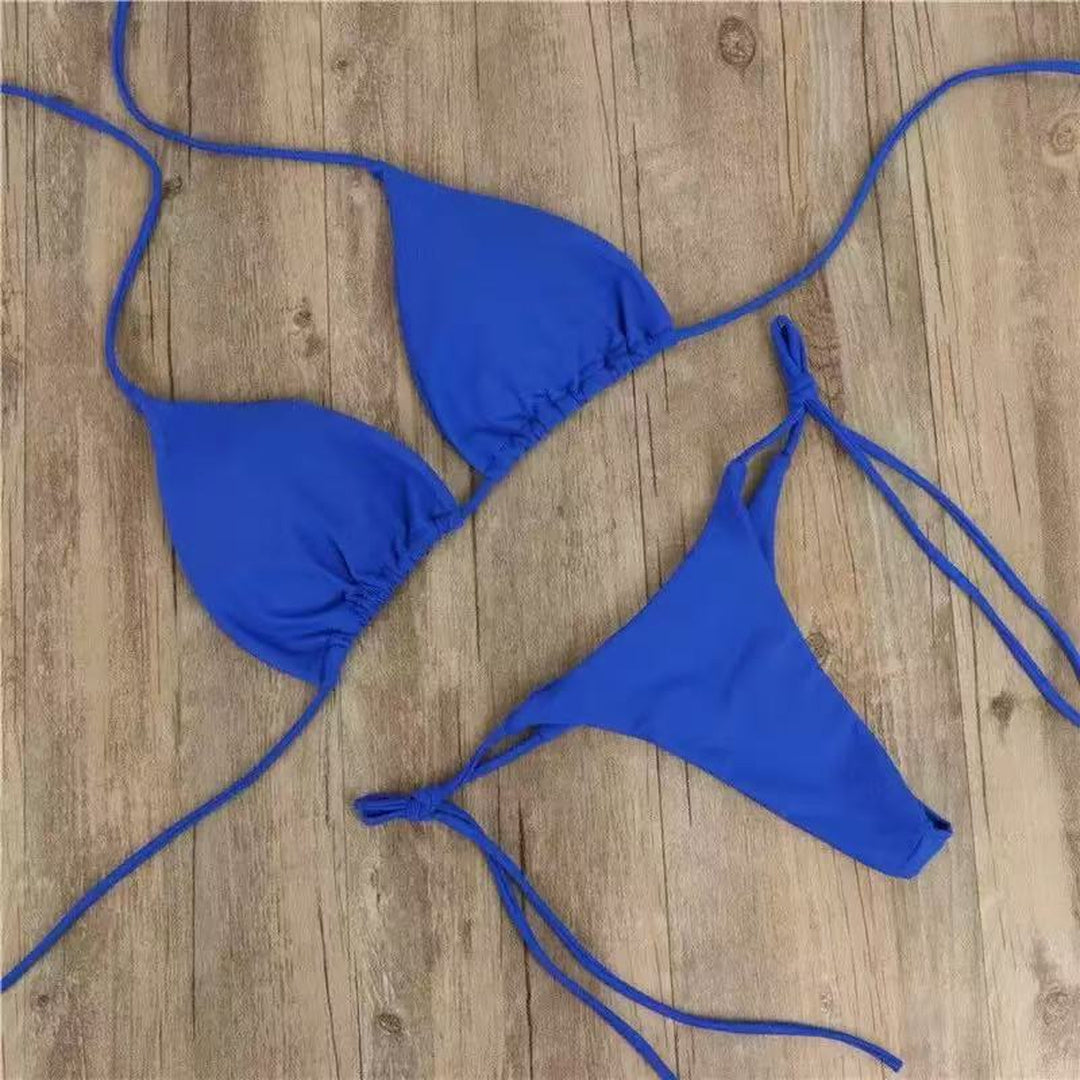 Women's String Bikini in blue