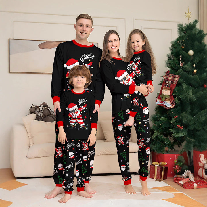 Family Matching Christmas PJs in black