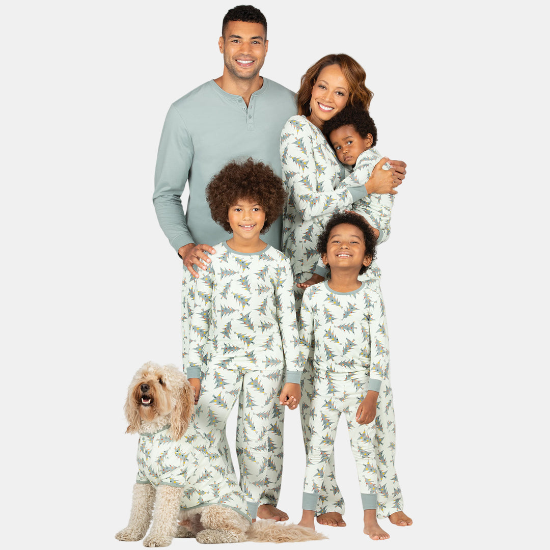 Family Matching Christmas PJs in white
