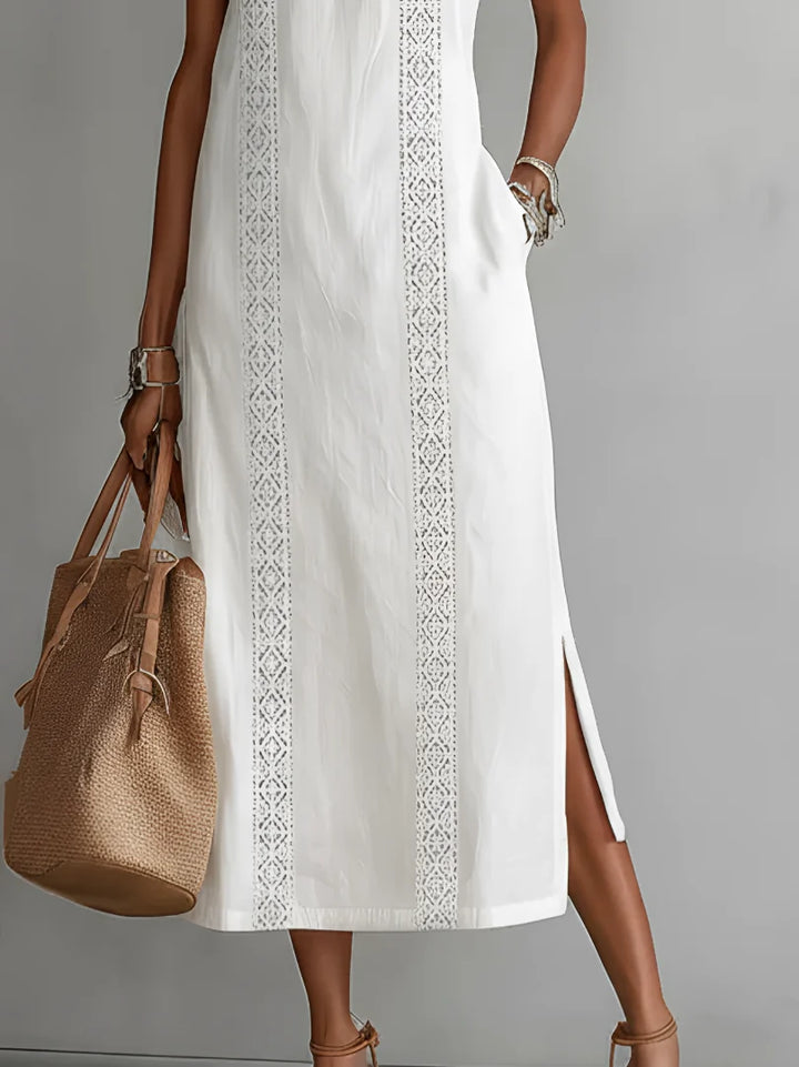 Women's Midi Summer Dress in white
