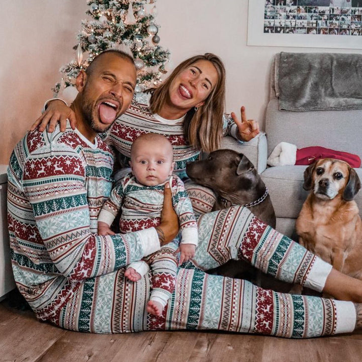 Family Matching Christmas PJs detail