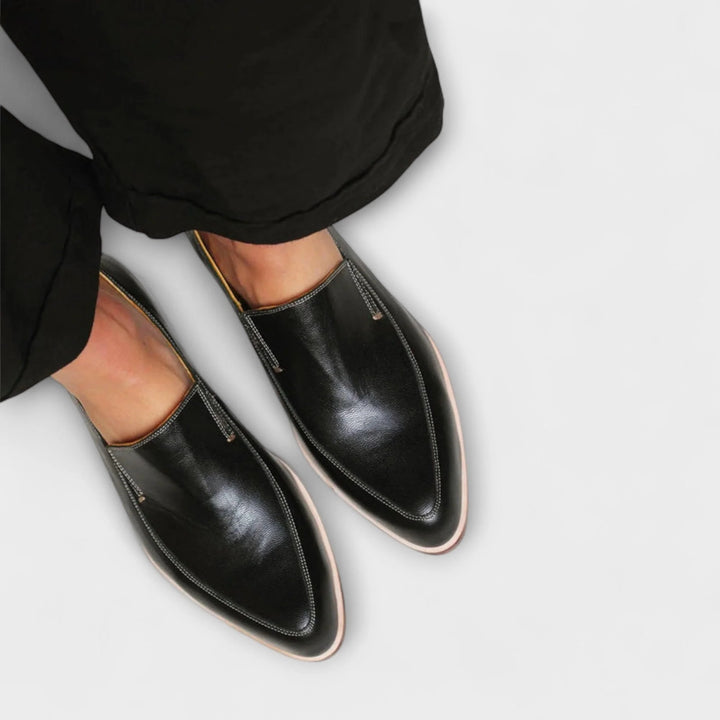 Women's Orthopedic Slip On Loafers in black