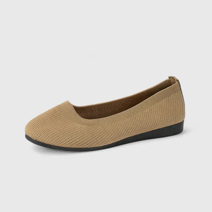 Women's Orthopedic Flats in khaki