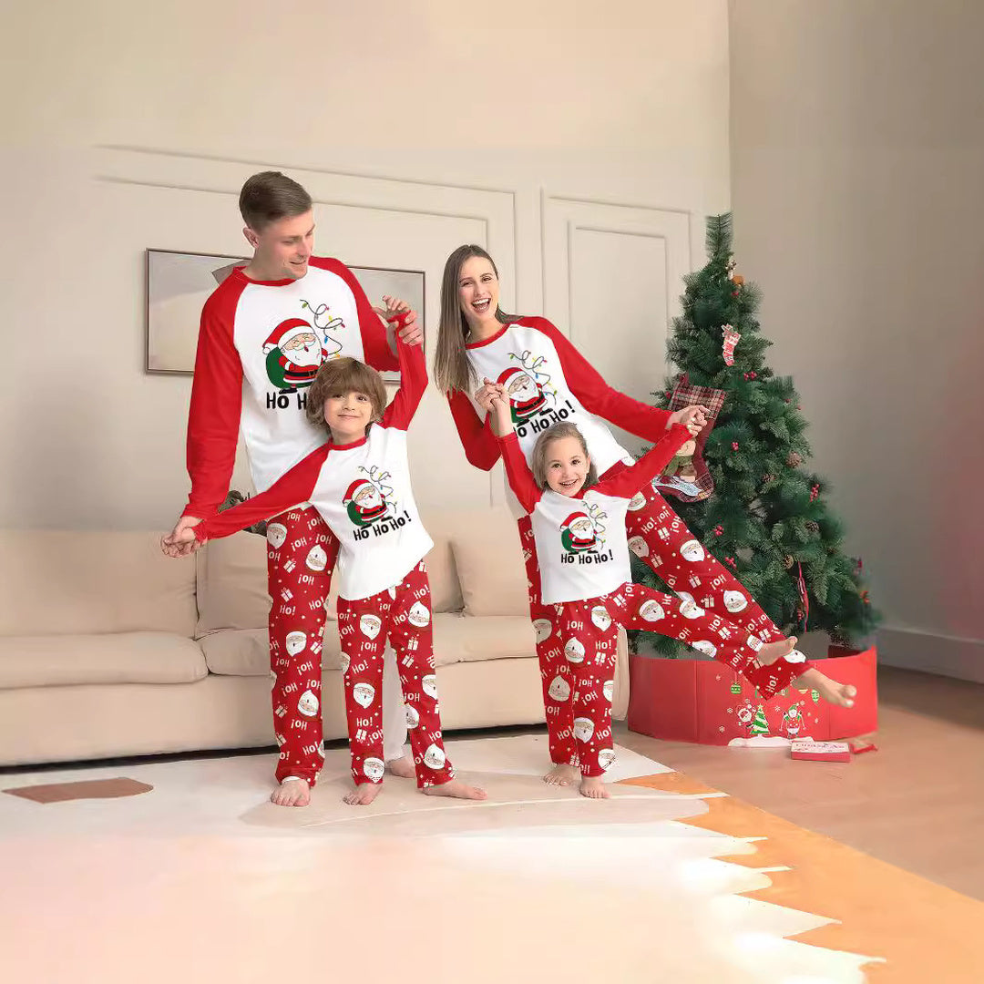 Family Matching Christmas PJs in red