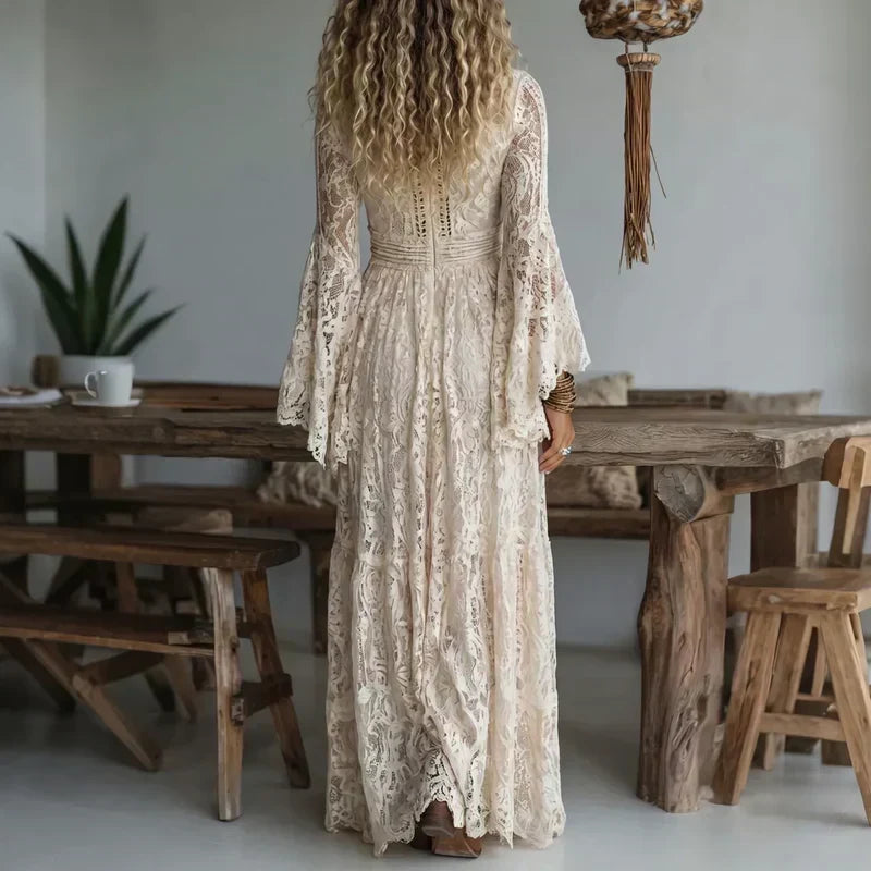 Women's White Summer Maxi Dress in white