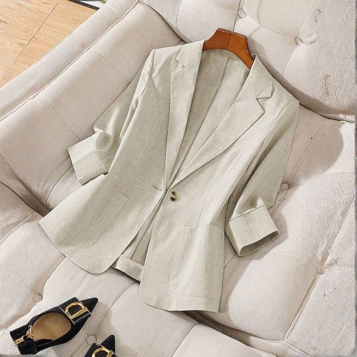 GILLIAN™ - Classy Button Front Long Sleeve Office Blazer Coat