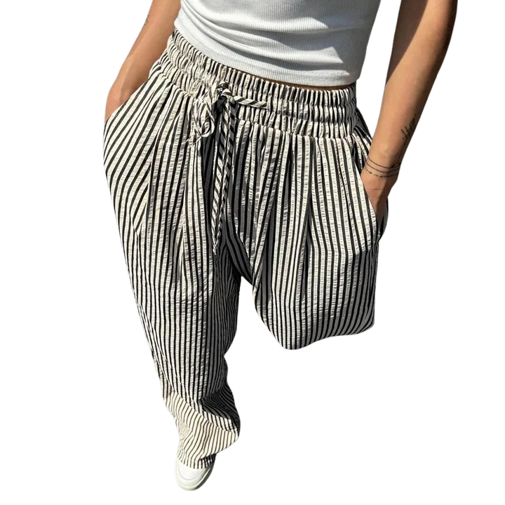 BELINDA™ – Classic Striped Print Summer Trousers
