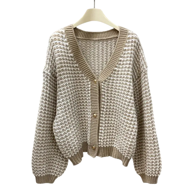MADIE™ – Cozy Colorblock Button Cardigan Sweater