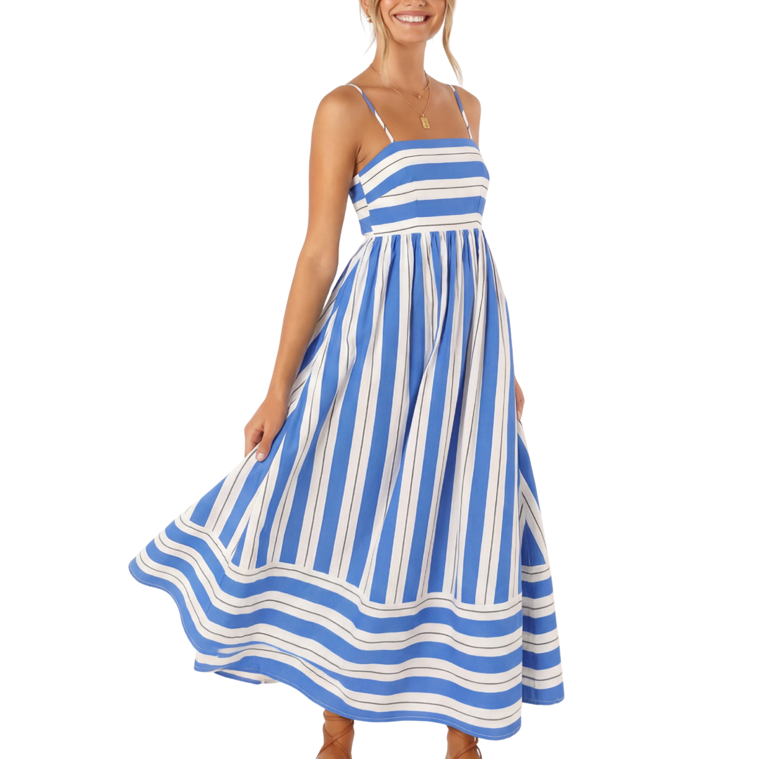 TAYLA™ – Casual Striped Cami Maxi Dress