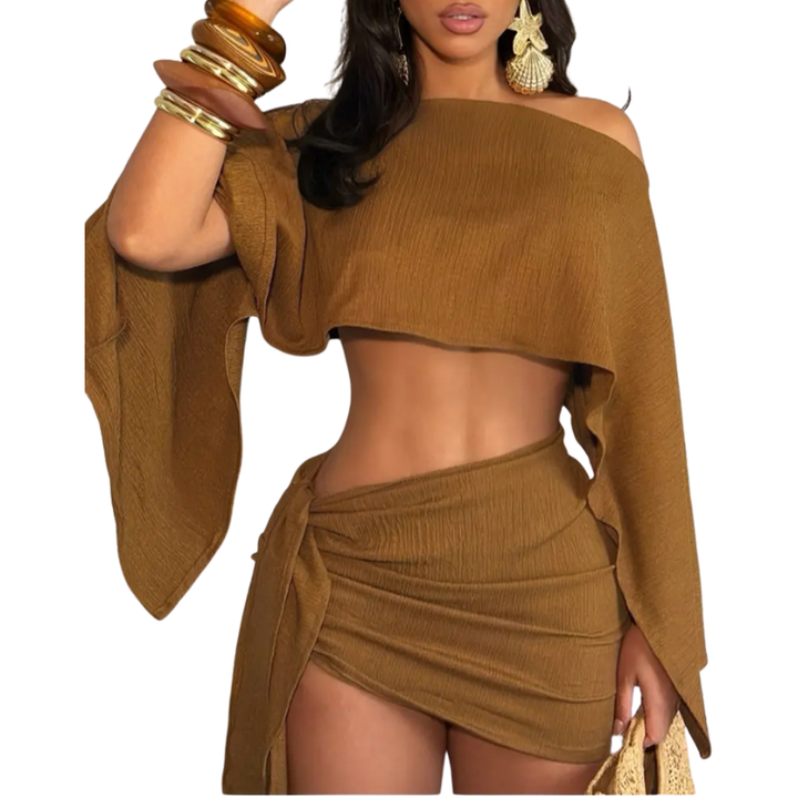 CONNIE™ – Refined Beachwear Set with Elegant Top and Bodycon Skirt