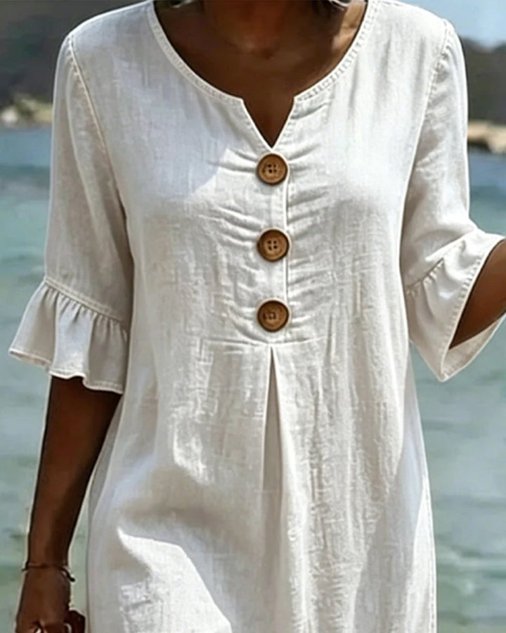 Women's Summer Midi Dress in white