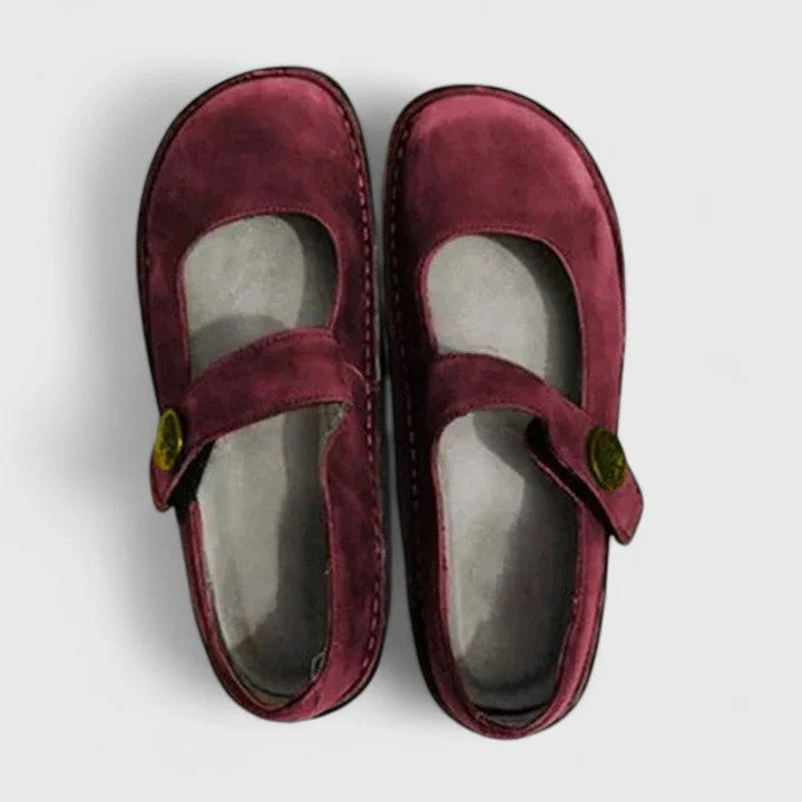 Women's Orthopedic Flats in red