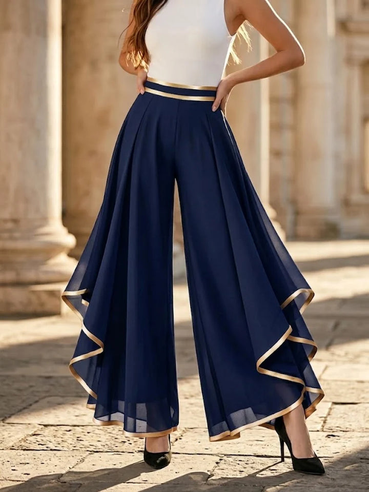 Women's High Waist Wide Leg Pants in navy
