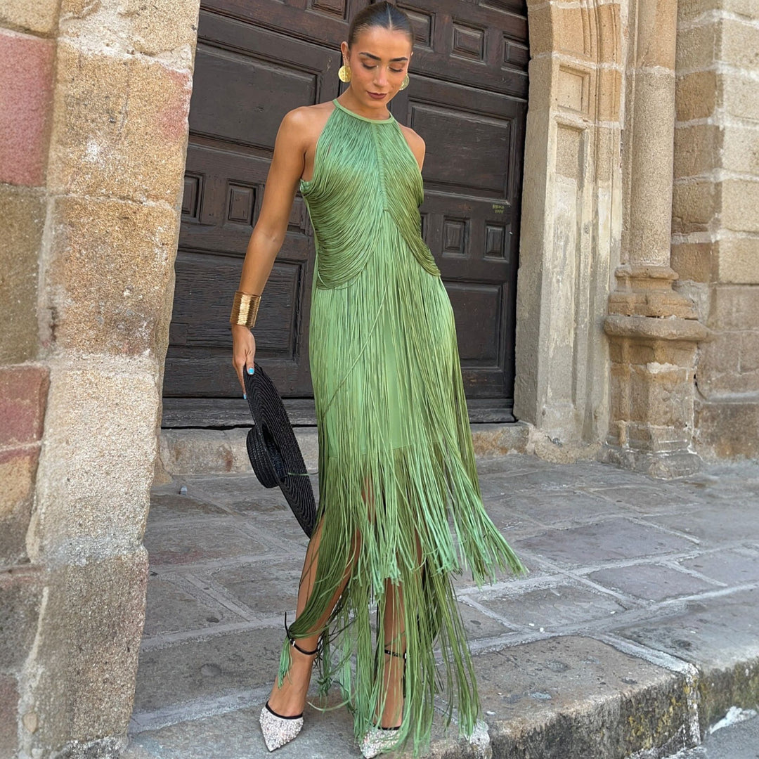 Women's Formal Maxi Dress in green
