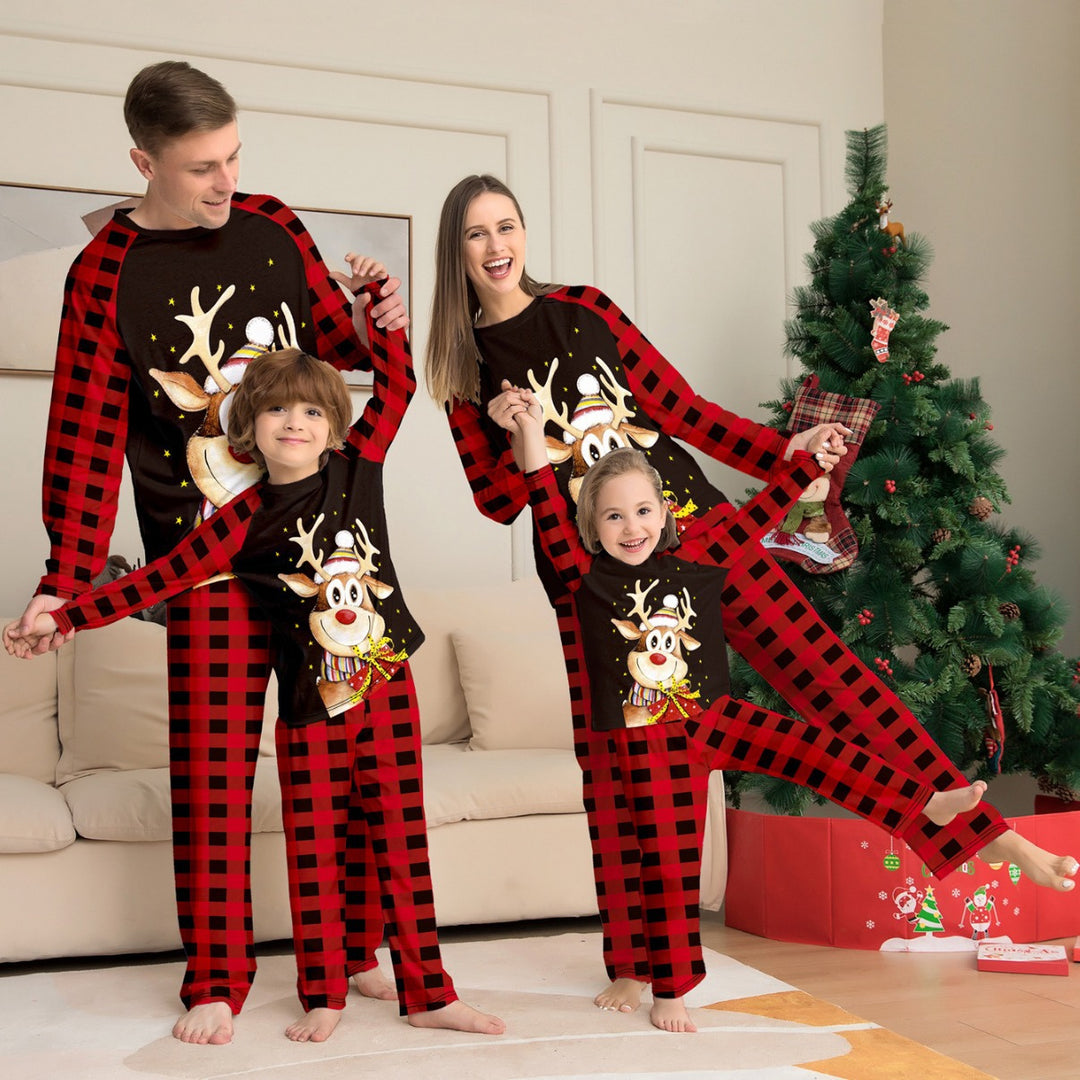 Family Matching Christmas PJs in black