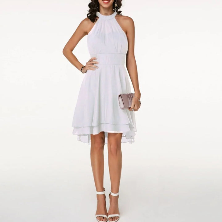 Women's Halter Neck Dress in white