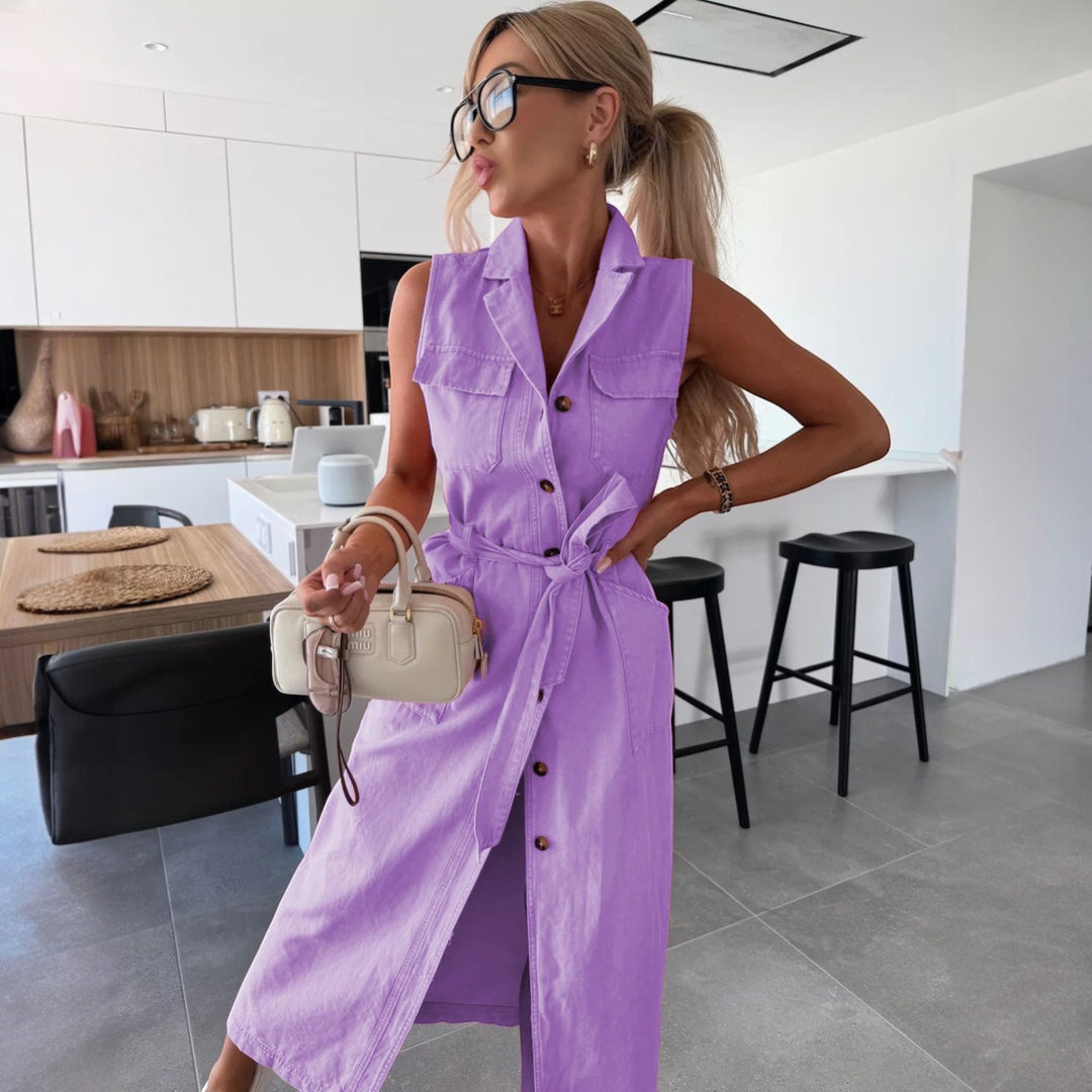 Women's Summer Maxi Dress in violet