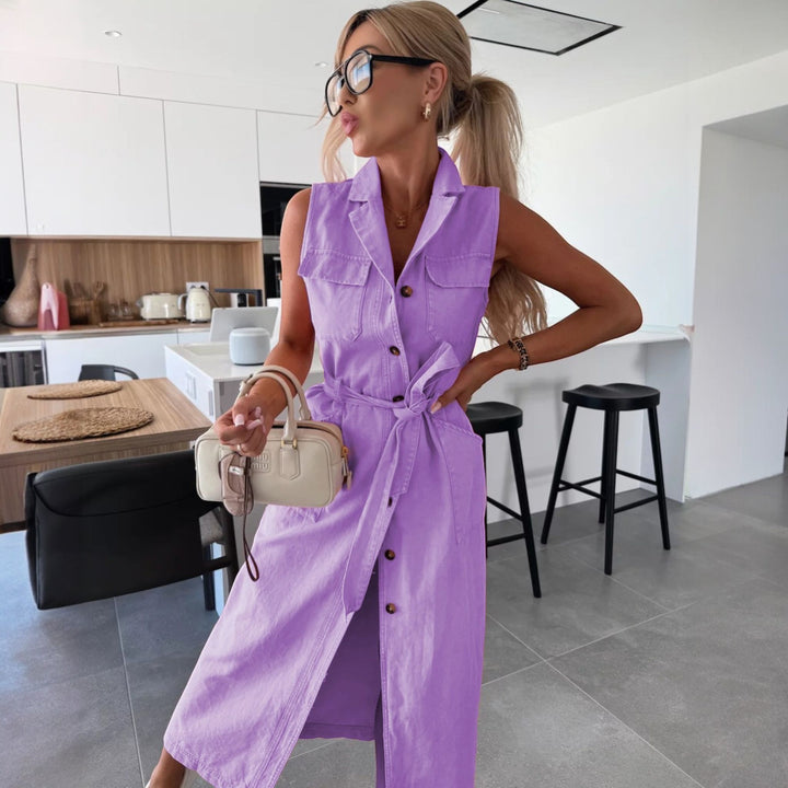 Women's Summer Maxi Dress in violet