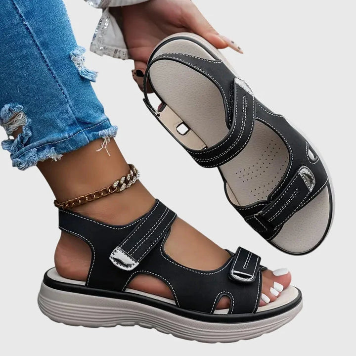 Women's Orthopedic Platform Sandals in black