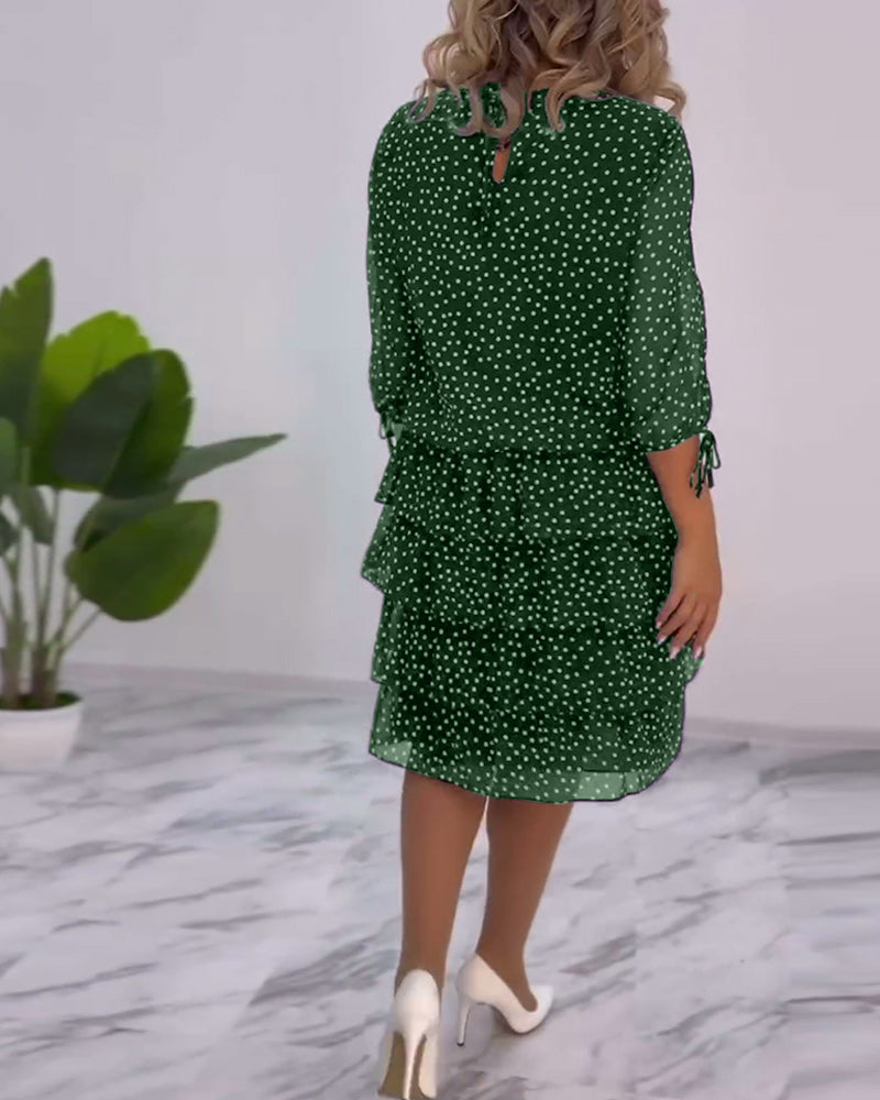 ELINA™ - Dotted Elegance Dress