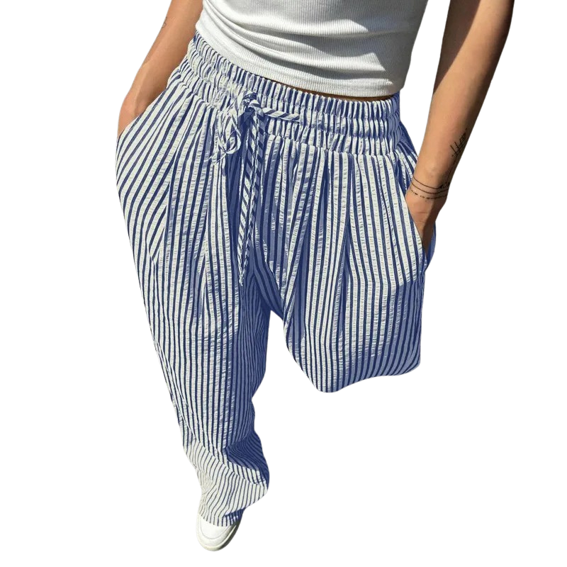 BELINDA™ – Classic Striped Print Summer Trousers